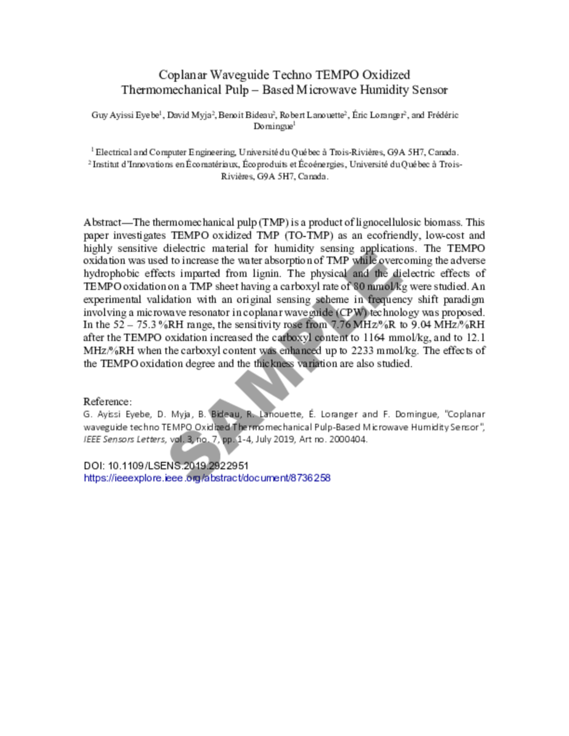 Author Information IEEE SENSORS 2020